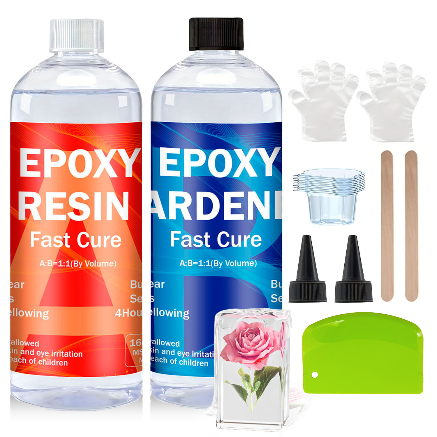 Resin Jewelry Kit - طقم راتنج إيبوكسي شفاف 8 أونصة/16