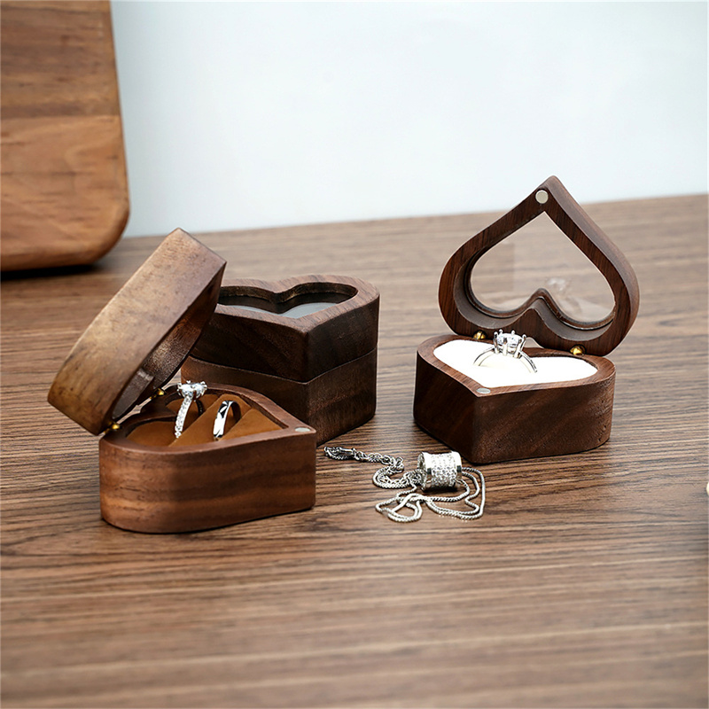 Wood Ring Blank - صندوق خاتم من خشب الجوز على
