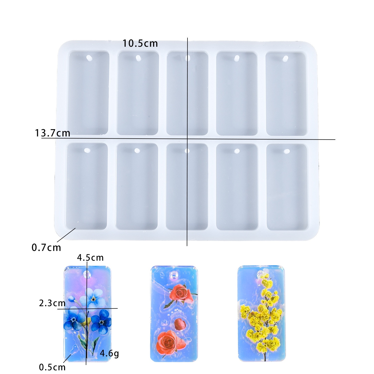 Silicone Mold Tray - قالب سيليكون لصنع سلسلة مفاتيح صغيرة