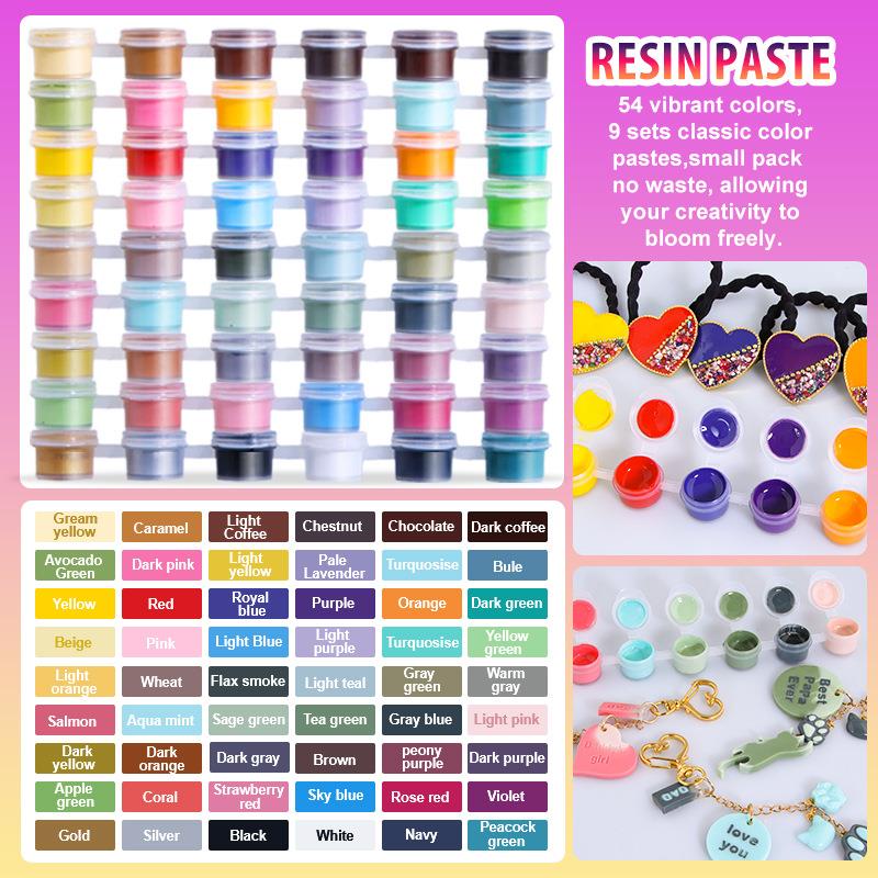 Resin Pigment Set - 6 ألوان/مجموعة صبغات سائلة لاصقة للأشعة