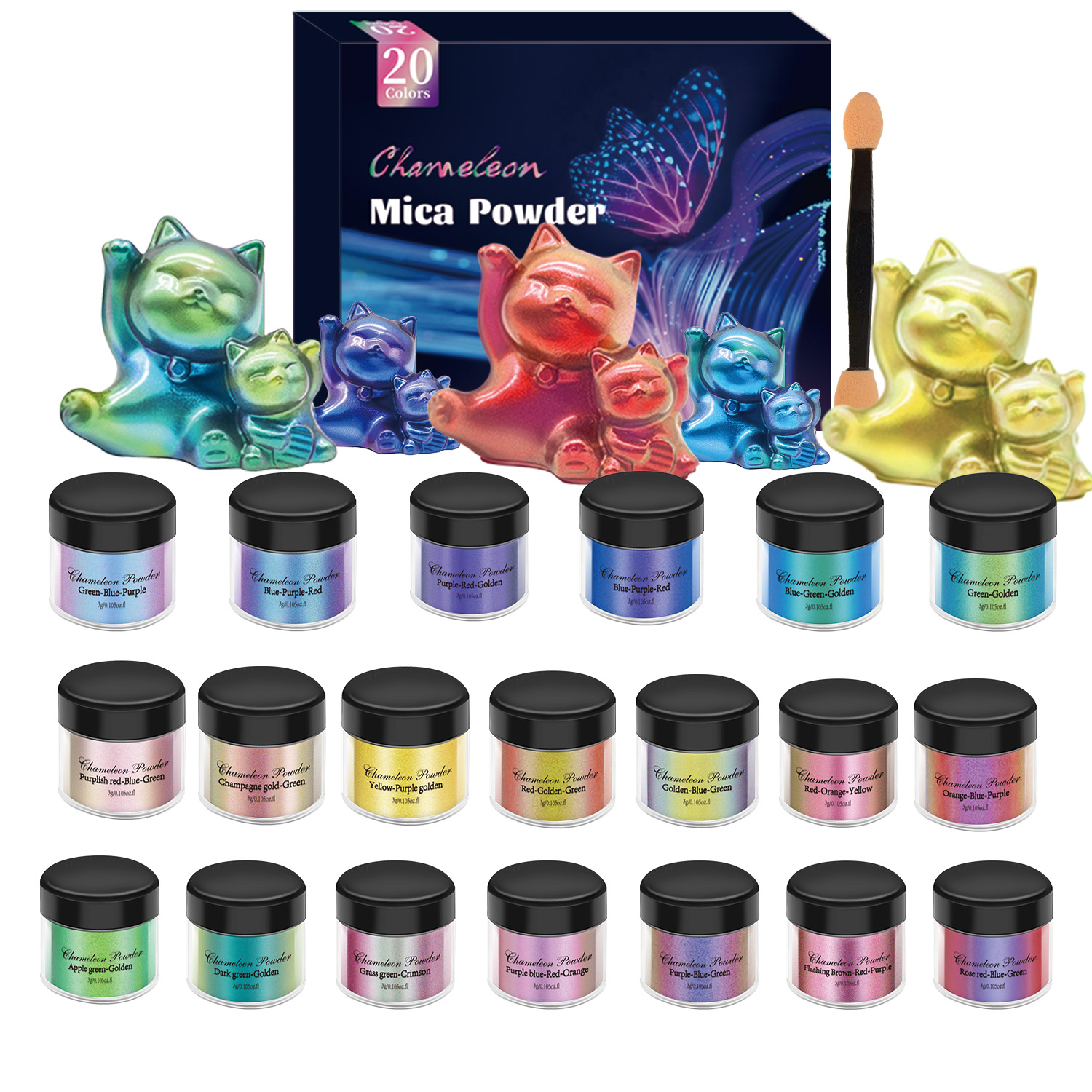 10/20 قطعة مجموعة صبغات الحربا - مراجعة Resin Pigment Set وسعره