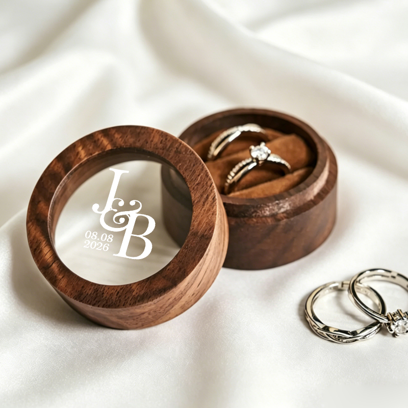 صندوق خاتم زفاف مخصص، صندوق خا - مراجعة Wood Ring Blank وسعره