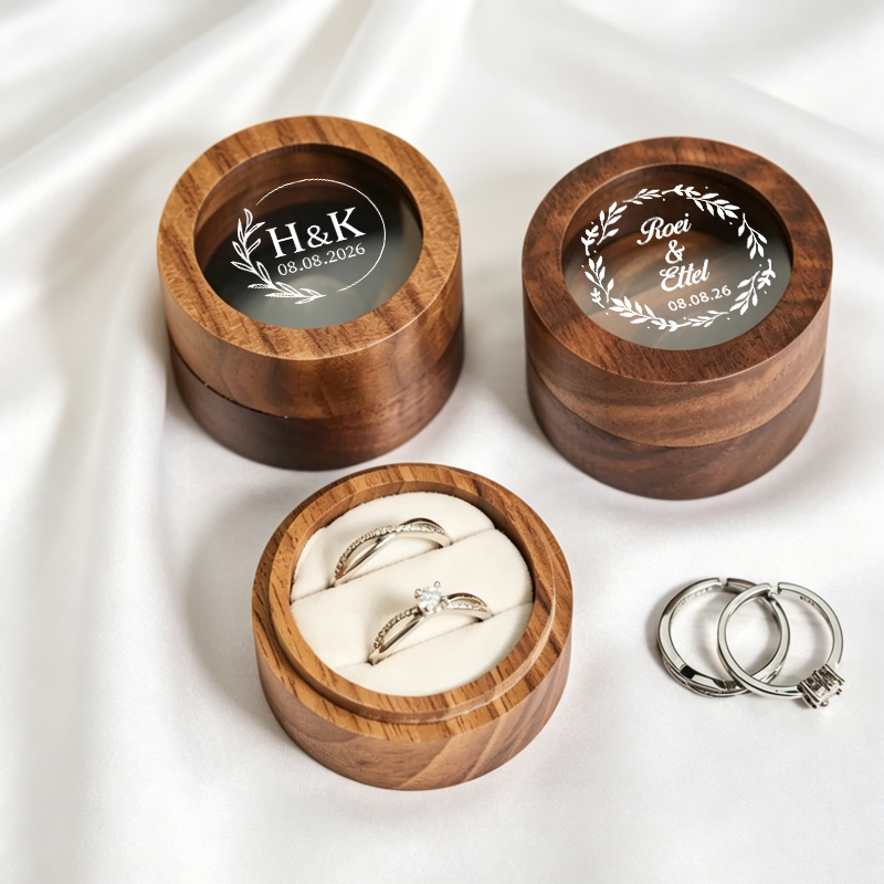صندوق خاتم زفاف مخصص، صندوق خا - مراجعة Wood Ring Blank وسعره