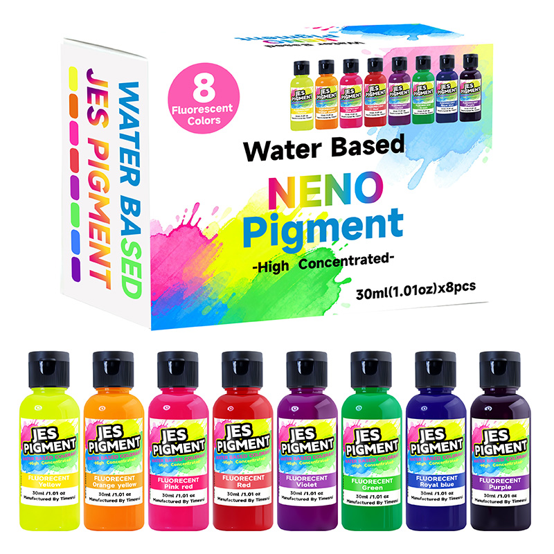 8 ألوان/مجموعة من صبغات الفلور - مراجعة Resin Pigment Set وسعره