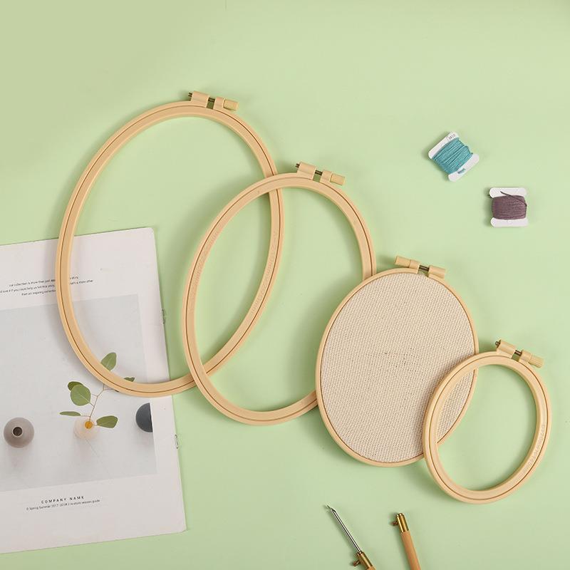 أطواق تطريز بيضاوية بلاستيكية  - مراجعة Wood Ring Blank وسعره