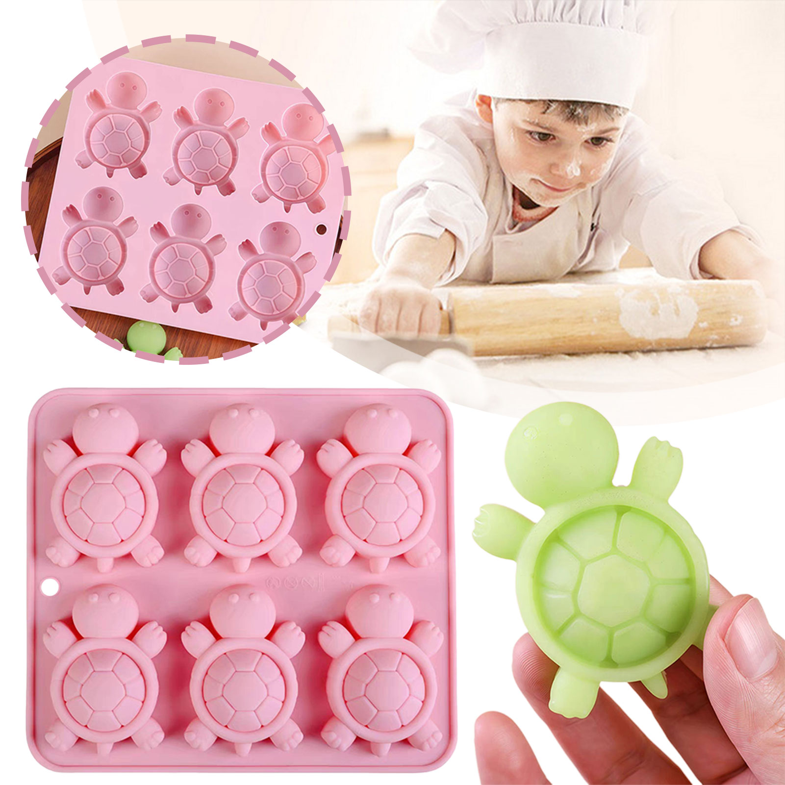 السلاحف الجليد صينية ثلاثية ال - مراجعة Silicone Mold Tray وسعره