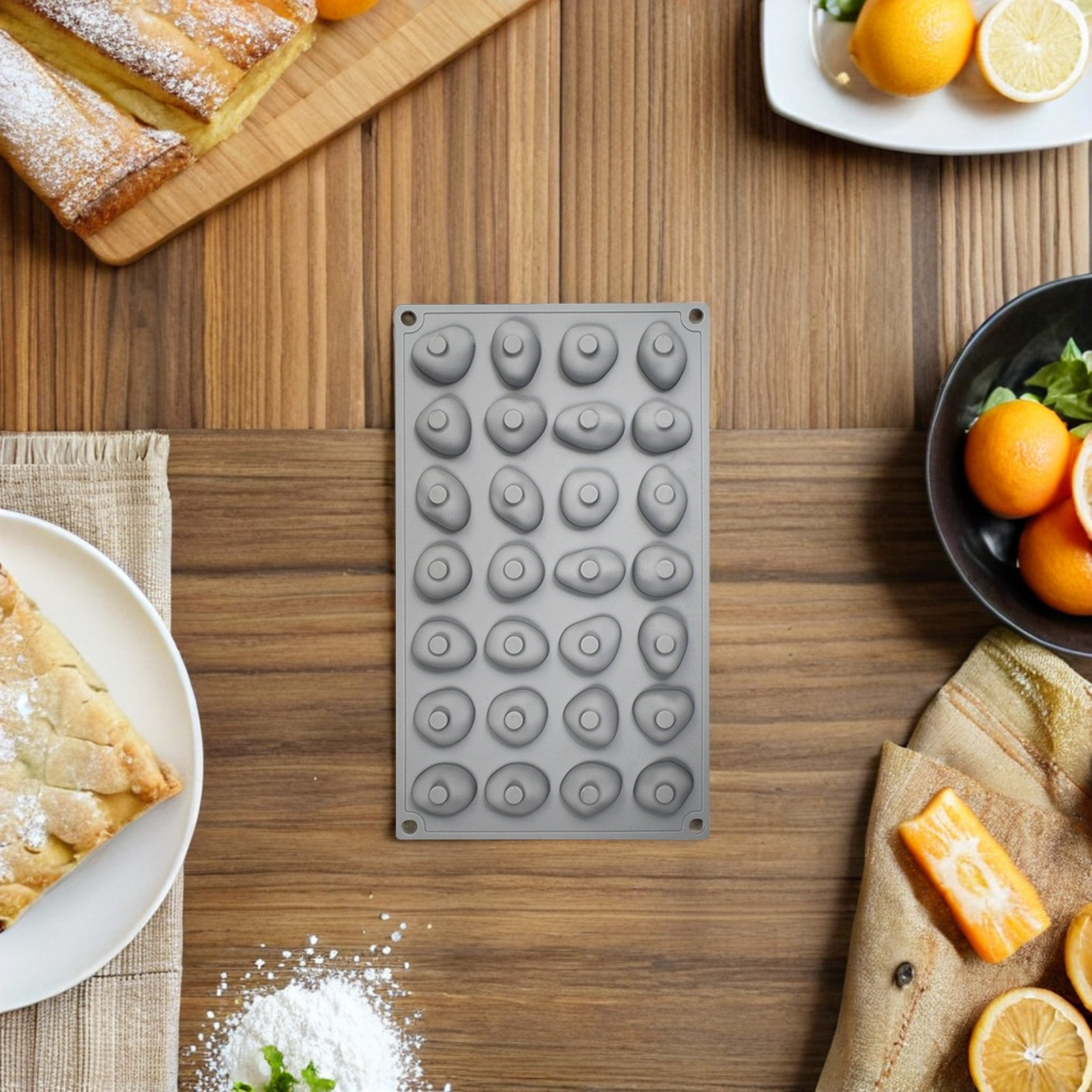 قطعتان من قوالب الشوكولاتة الس - مراجعة Silicone Mold Tray وسعره