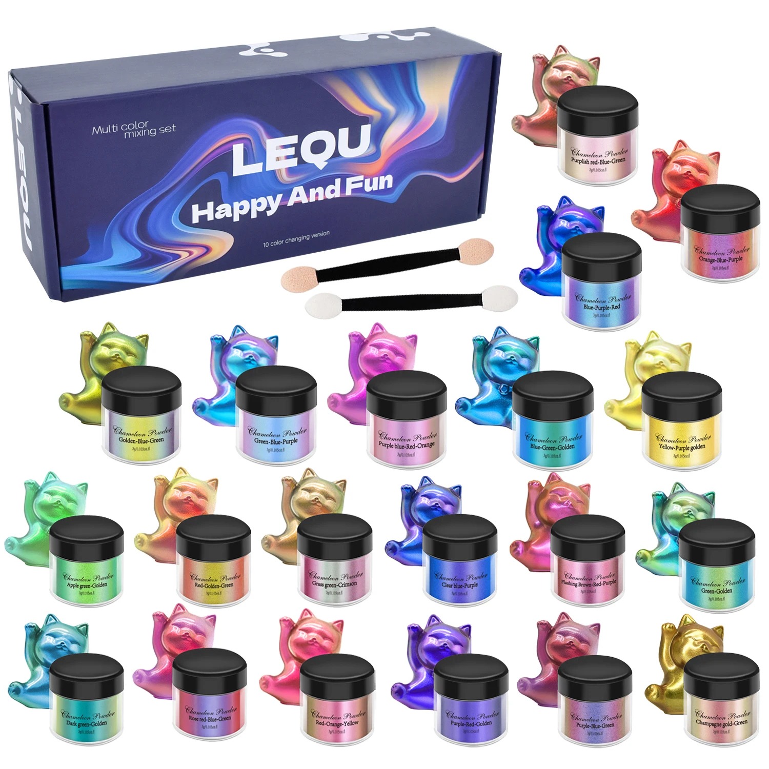 مجموعة من مسحوق الكروم الوردي  - مراجعة Resin Pigment Set وسعره