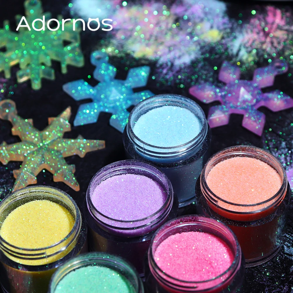 قزحي الألوان بريق السكر مسحوق  - مراجعة Resin Pigment Set وسعره